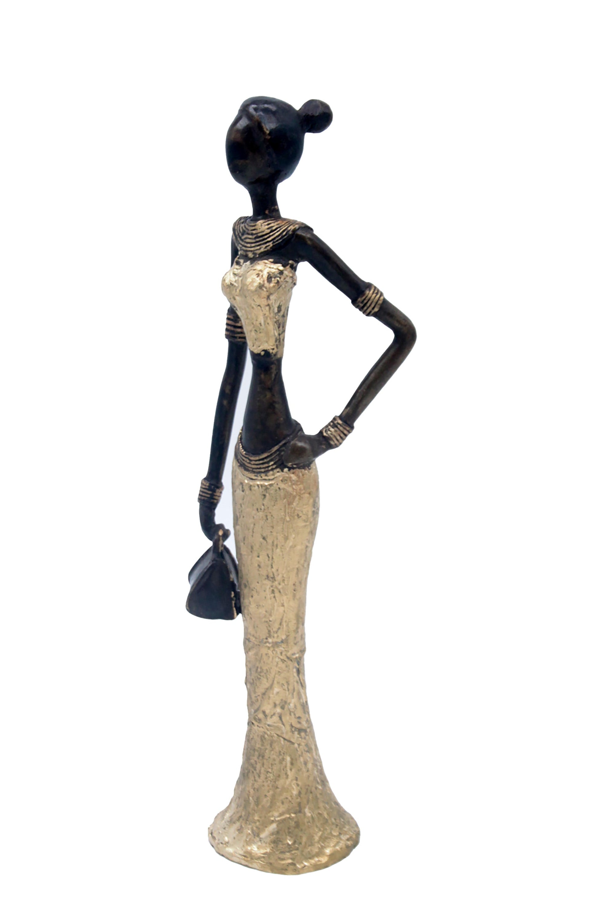 Bronze Mohamadi Dermé 30 cm doré n°5 Bronzes d'Afrique