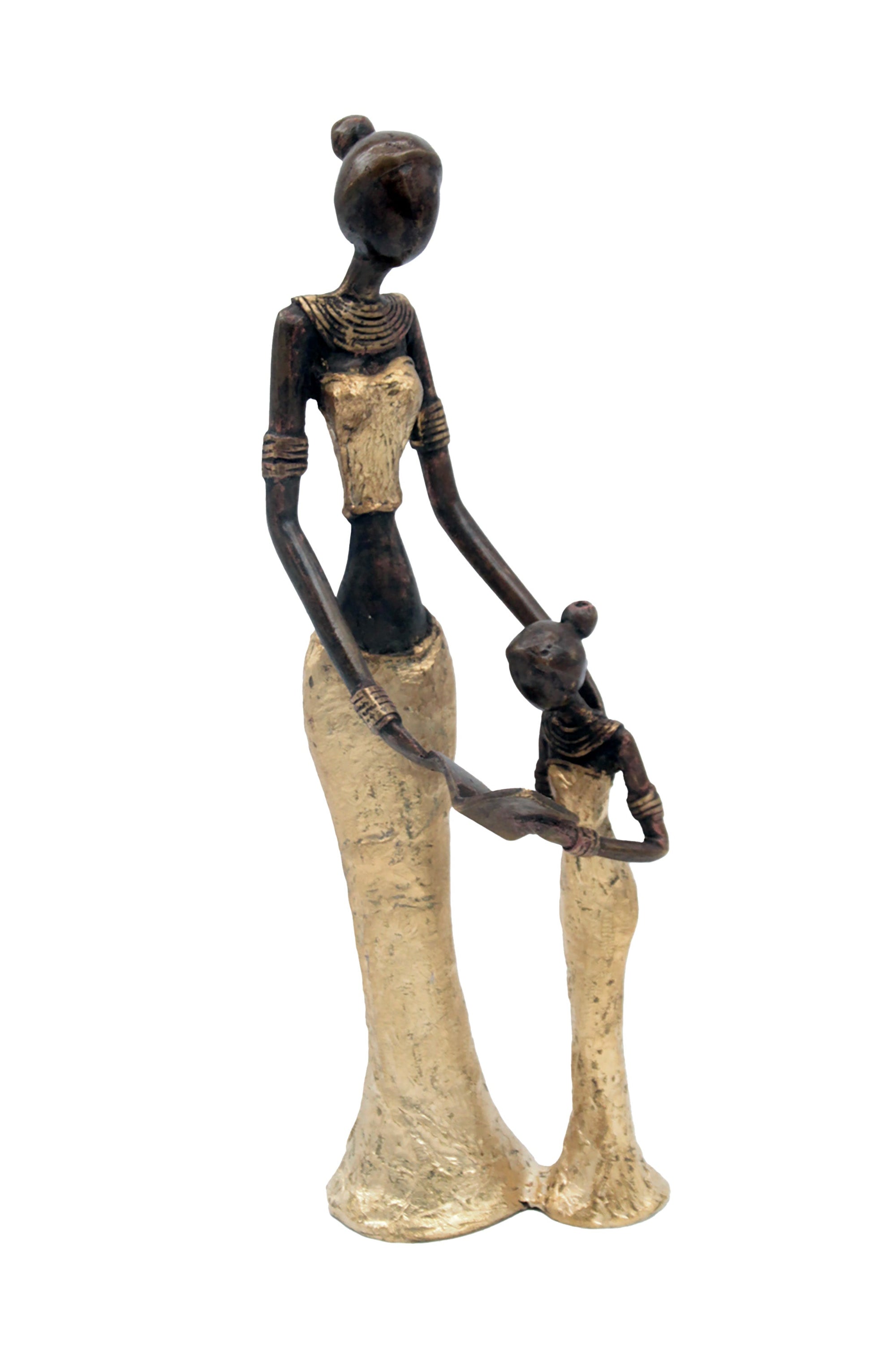 Bronze Mohamadi Dermé 30 cm doré n°6 Bronzes d'Afrique