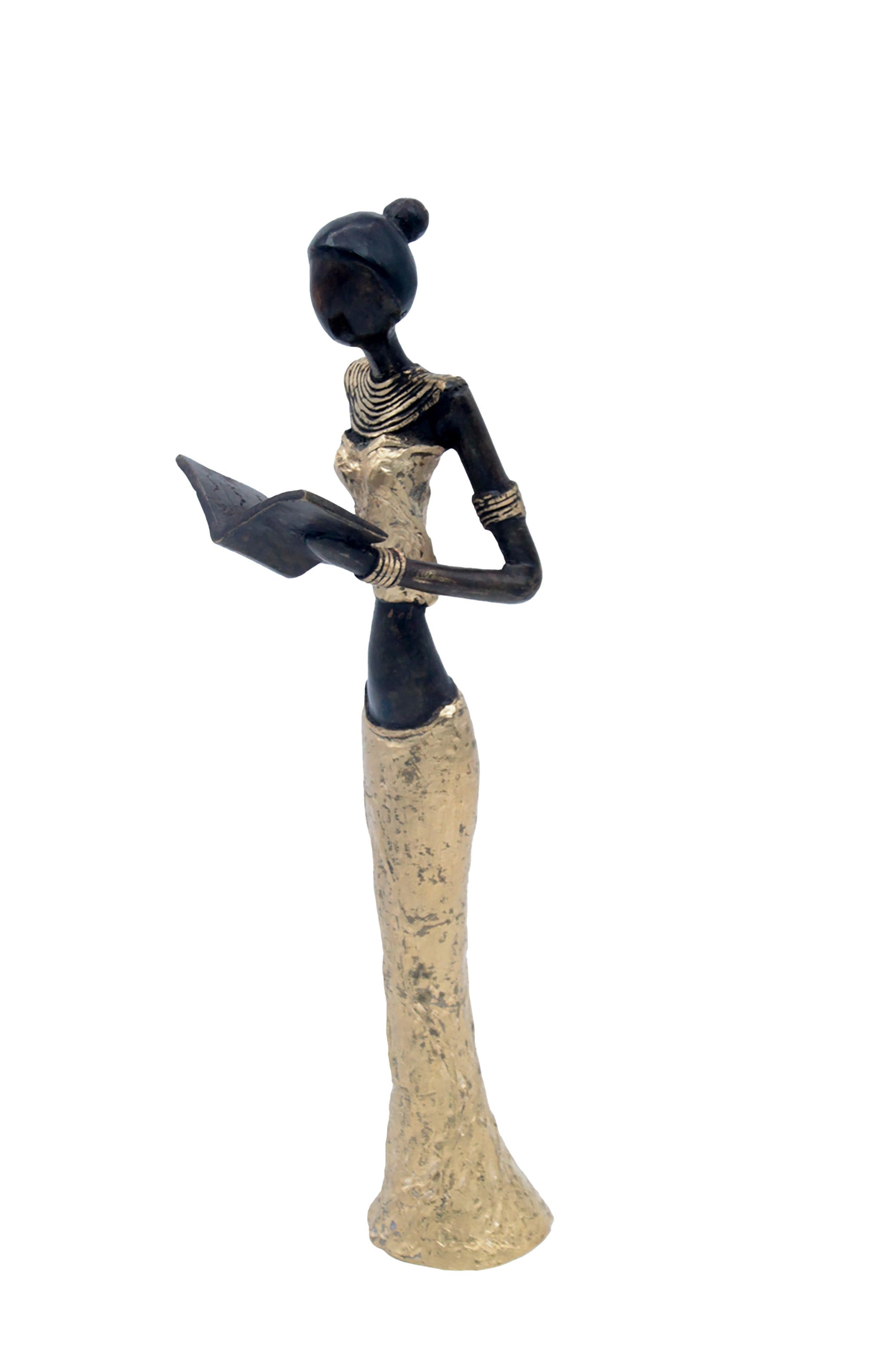 Bronze Mohamadi Dermé 30 cm doré n°7 Bronzes d'Afrique