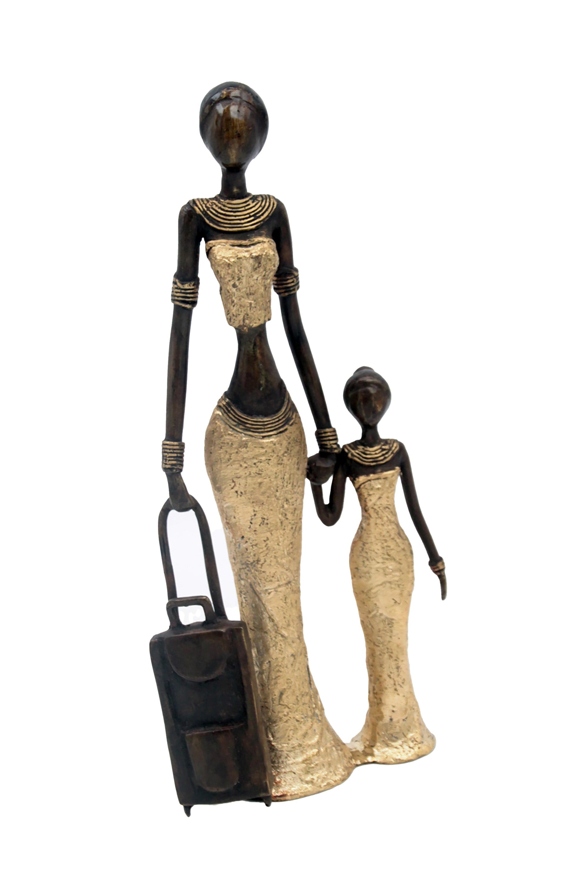 Bronze Mohamadi Dermé 30 cm doré n°8 Bronzes d'Afrique