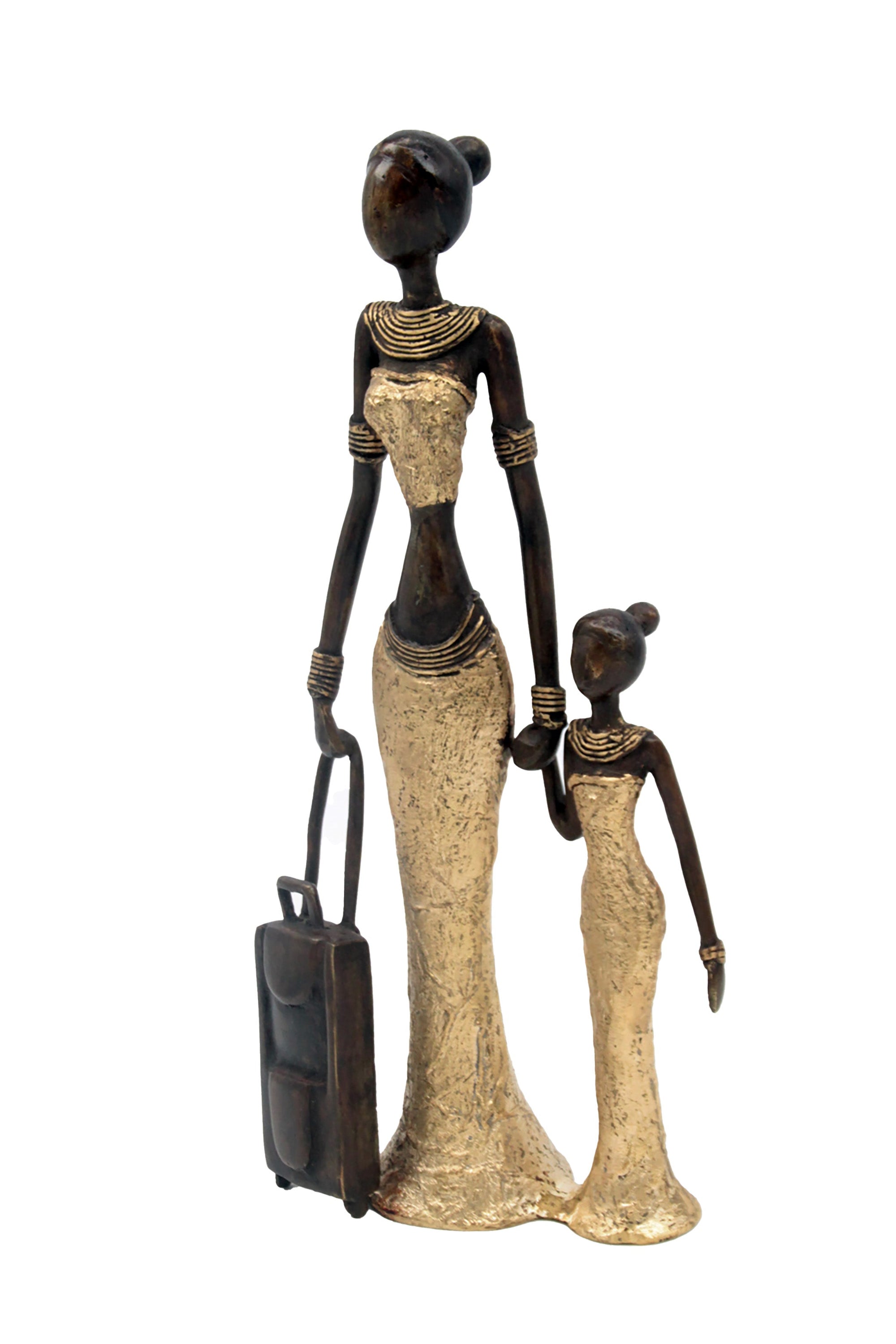 Bronze Mohamadi Dermé 30 cm doré n°8 Bronzes d'Afrique