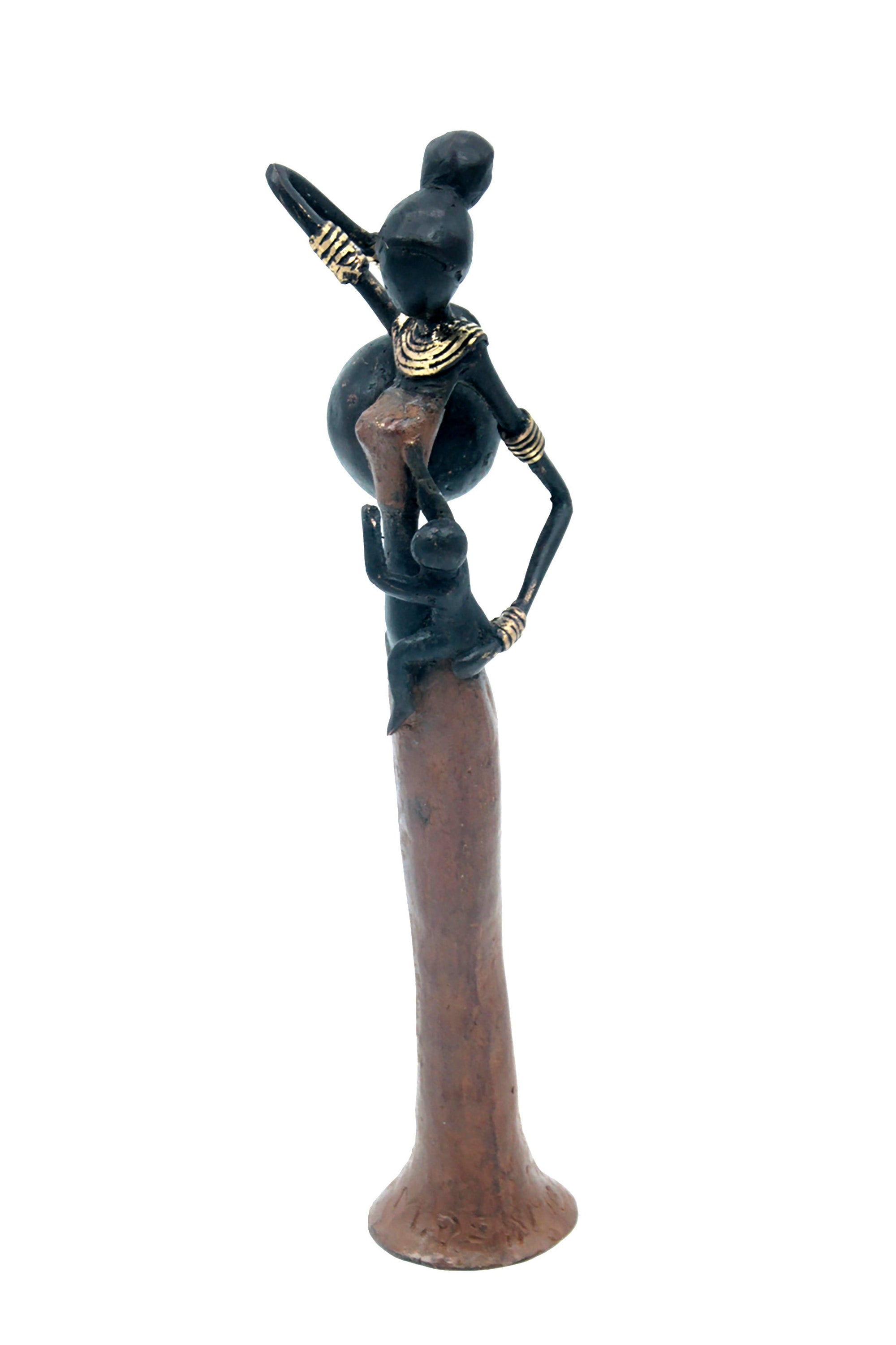 Bronze Mohamadi Dermé 30 cm marron n°1 Bronzes d'Afrique