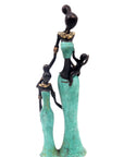 Bronze Mohamadi Dermé 30 cm turquoise n°1 Bronzes d'Afrique
