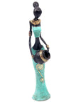 Bronze Mohamadi Dermé 30 cm turquoise n°2 Bronzes d'Afrique
