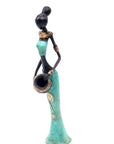 Bronze Mohamadi Dermé 30 cm turquoise n°2 Bronzes d'Afrique