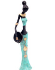 Bronze Mohamadi Dermé 30 cm turquoise n°3 Bronzes d'Afrique