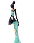 Bronze Mohamadi Dermé 30 cm turquoise n°3 Bronzes d'Afrique