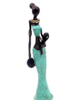 Bronze Mohamadi Dermé 30 cm turquoise n°4 Bronzes d'Afrique