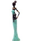 Bronze Mohamadi Dermé 30 cm turquoise n°4 Bronzes d'Afrique
