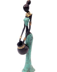 Bronze Mohamadi Dermé 30 cm turquoise n°5 Bronzes d'Afrique