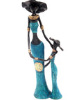 Bronze Mohamadi Dermé 30 cm bleu n°2 Bronzes d'Afrique