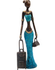 Bronze Mohamadi Dermé 30 cm bleu n°3 Bronzes d'Afrique