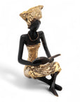 Bronze assis à poser 25 cm doré n°2