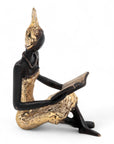Bronze assis à poser 25 cm doré n°2