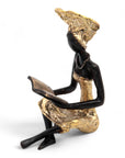Bronze assis à poser 25 cm doré n°2