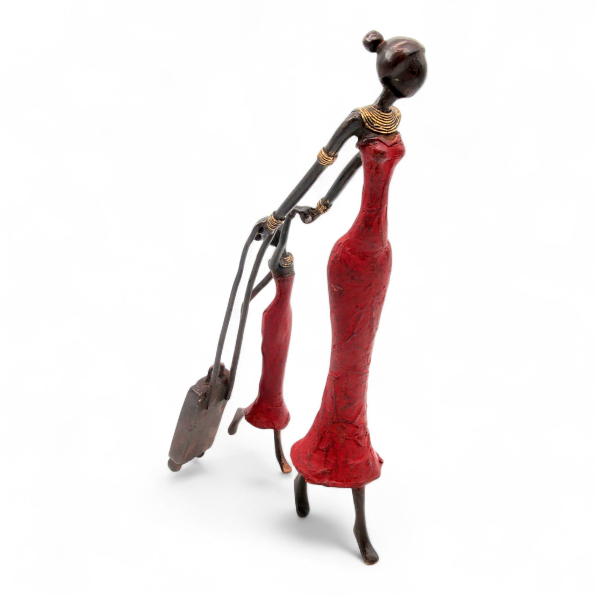 Bronze Mohamadi Dermé 40 cm rouge n°1