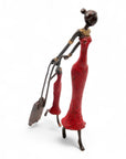 Bronze Mohamadi Dermé 40 cm rouge n°1