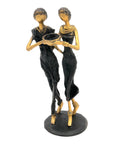 Bronze couple 25 cm noir et doré n°2