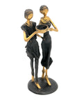 Bronze couple 25 cm noir et doré n°2