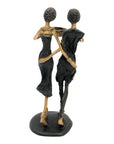 Bronze couple 25 cm noir et doré n°2