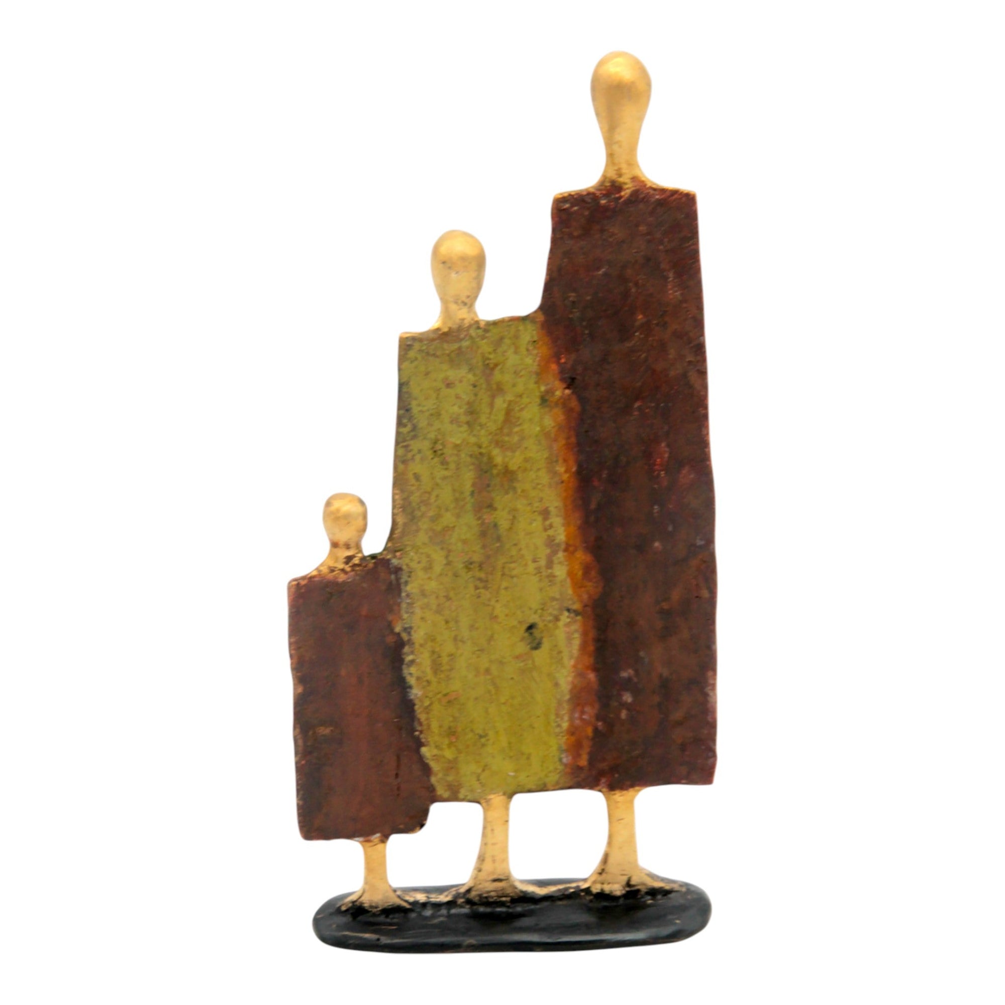 Famille 3 personnages marron & vert n°4