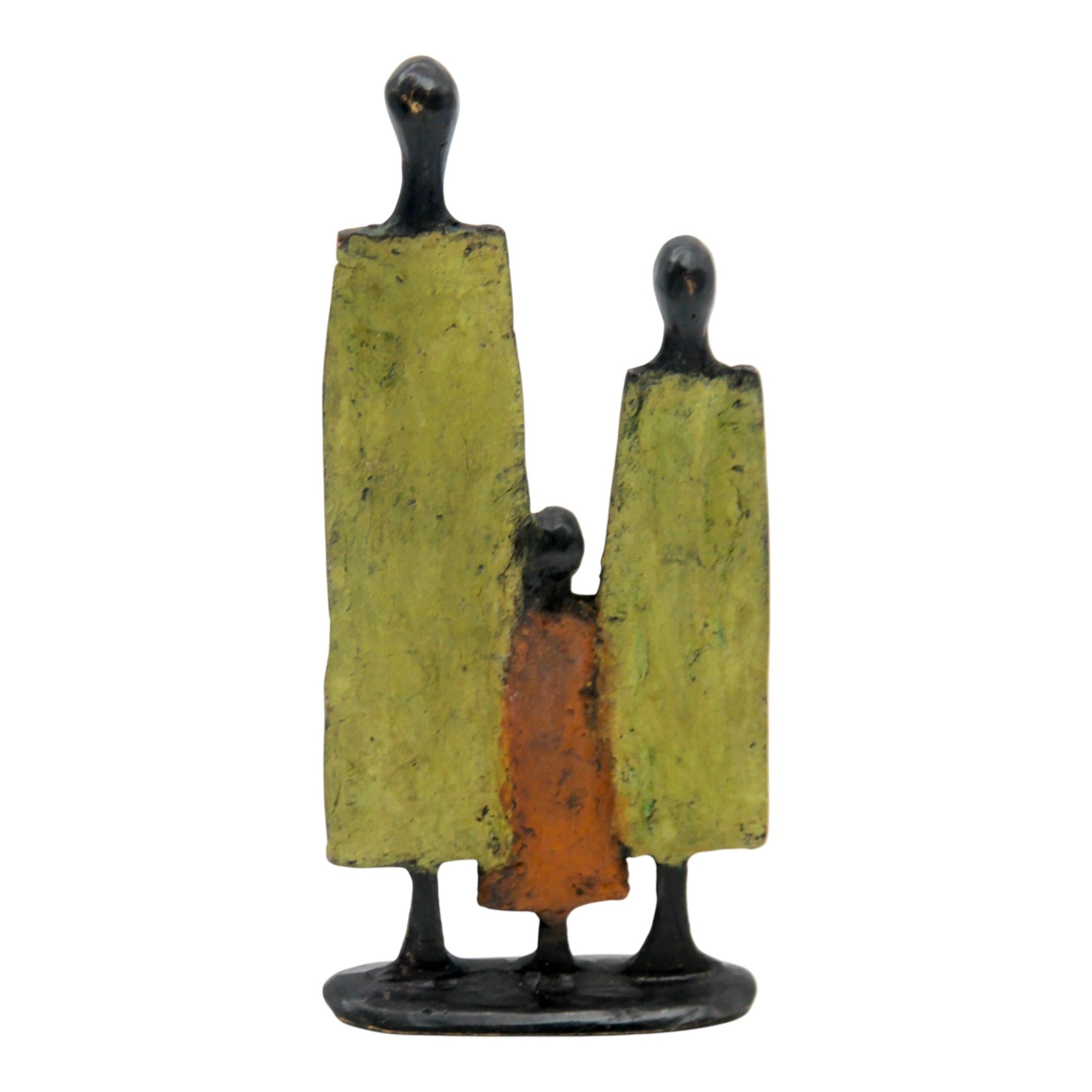 Famille 3 personnages marron & vert n°5