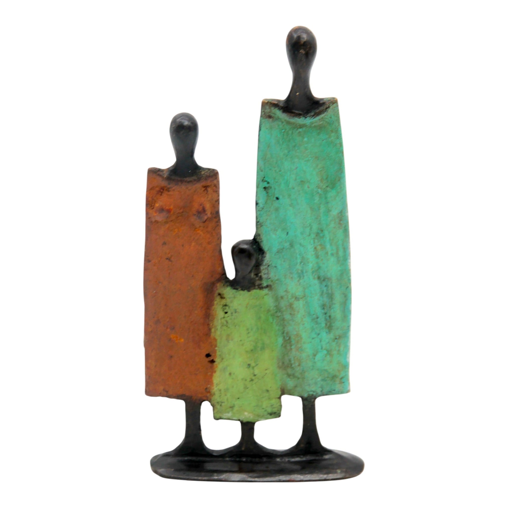 Famille 3 personnages marron & vert n°7