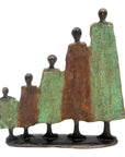 Famille 5 personnages marron & vert n°1