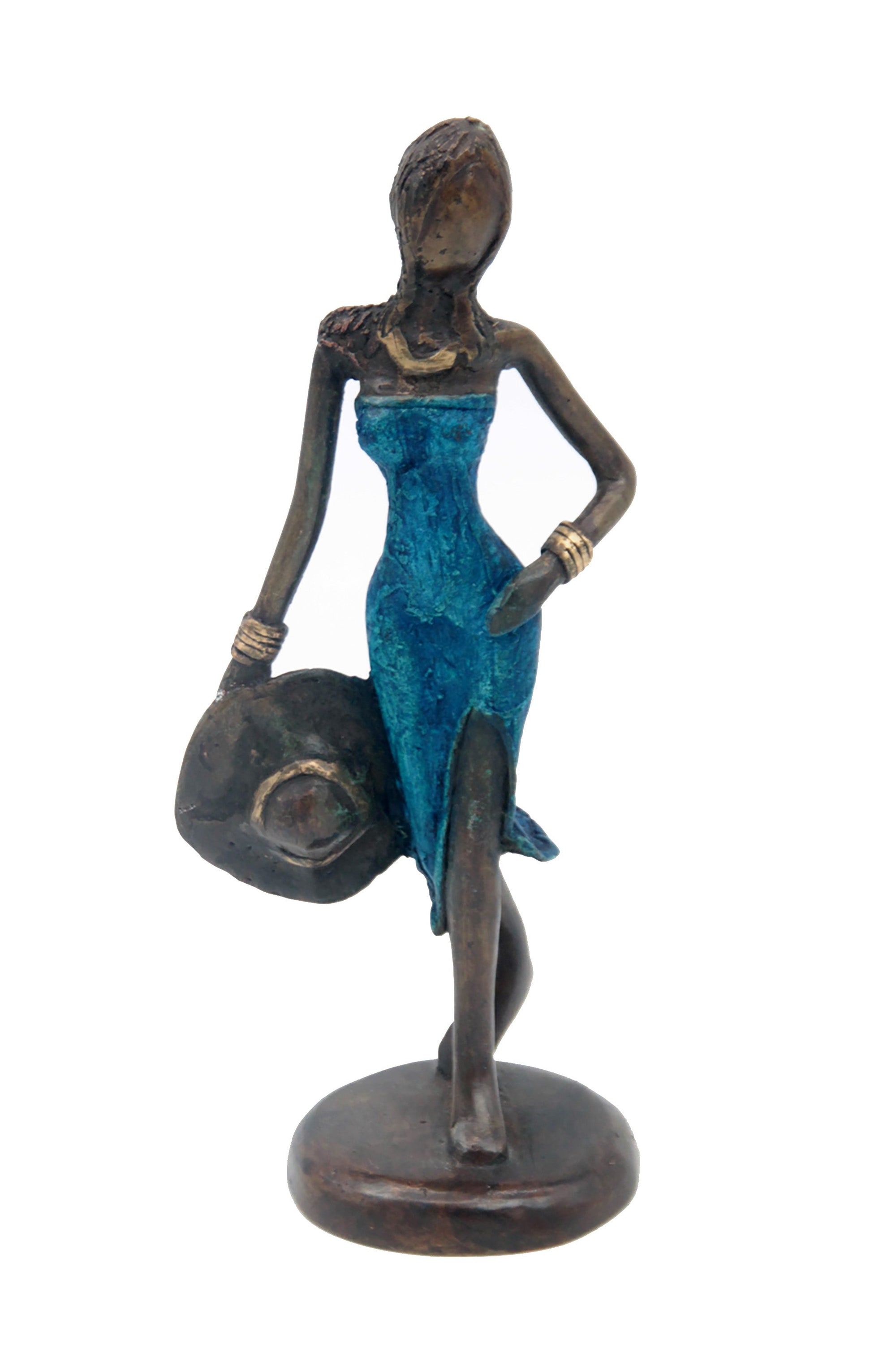Bronze 20 cm bleu n°8 Bronzes d'Afrique