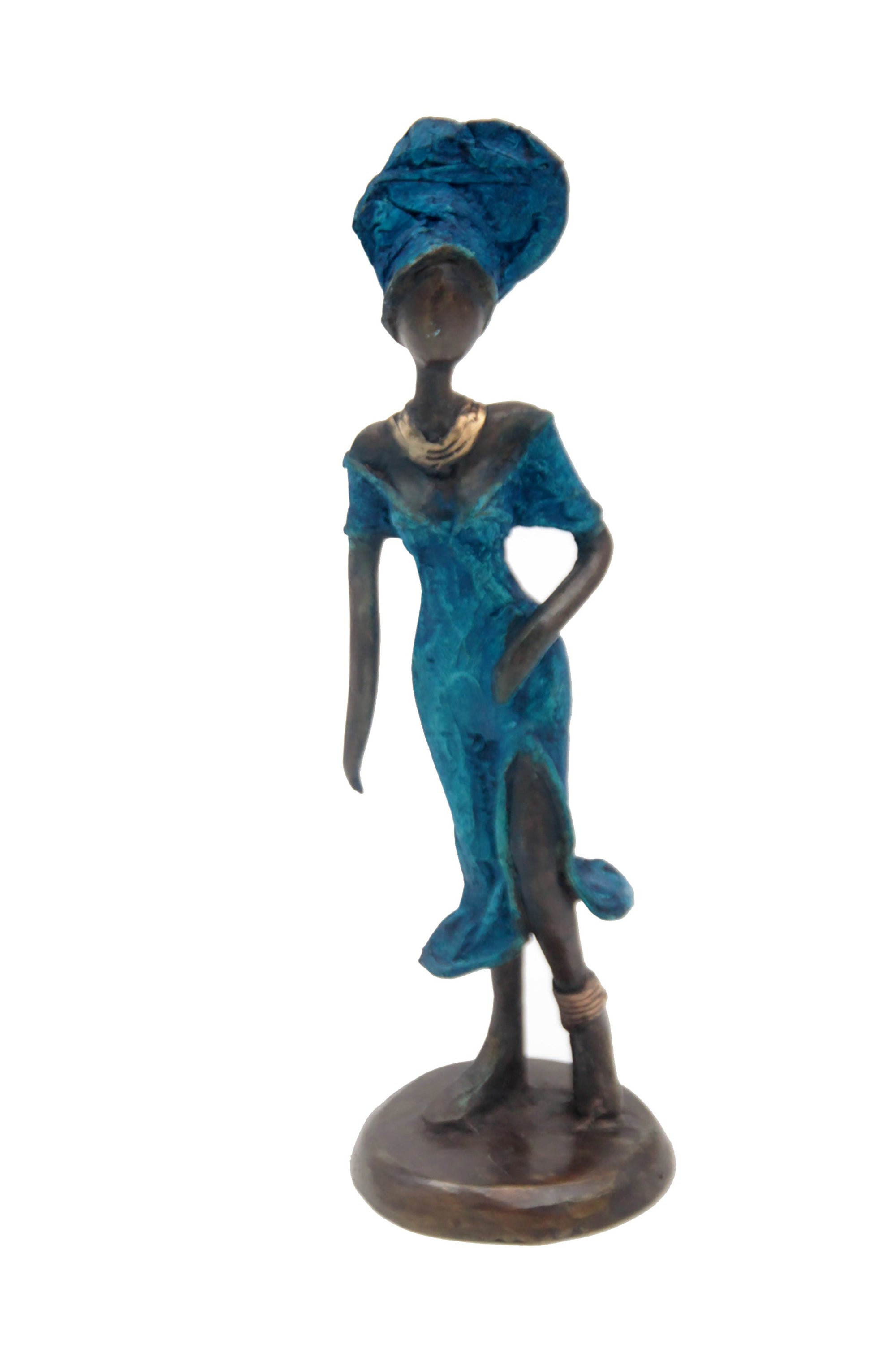 Bronze 20 cm bleu n°15 Bronzes d'Afrique