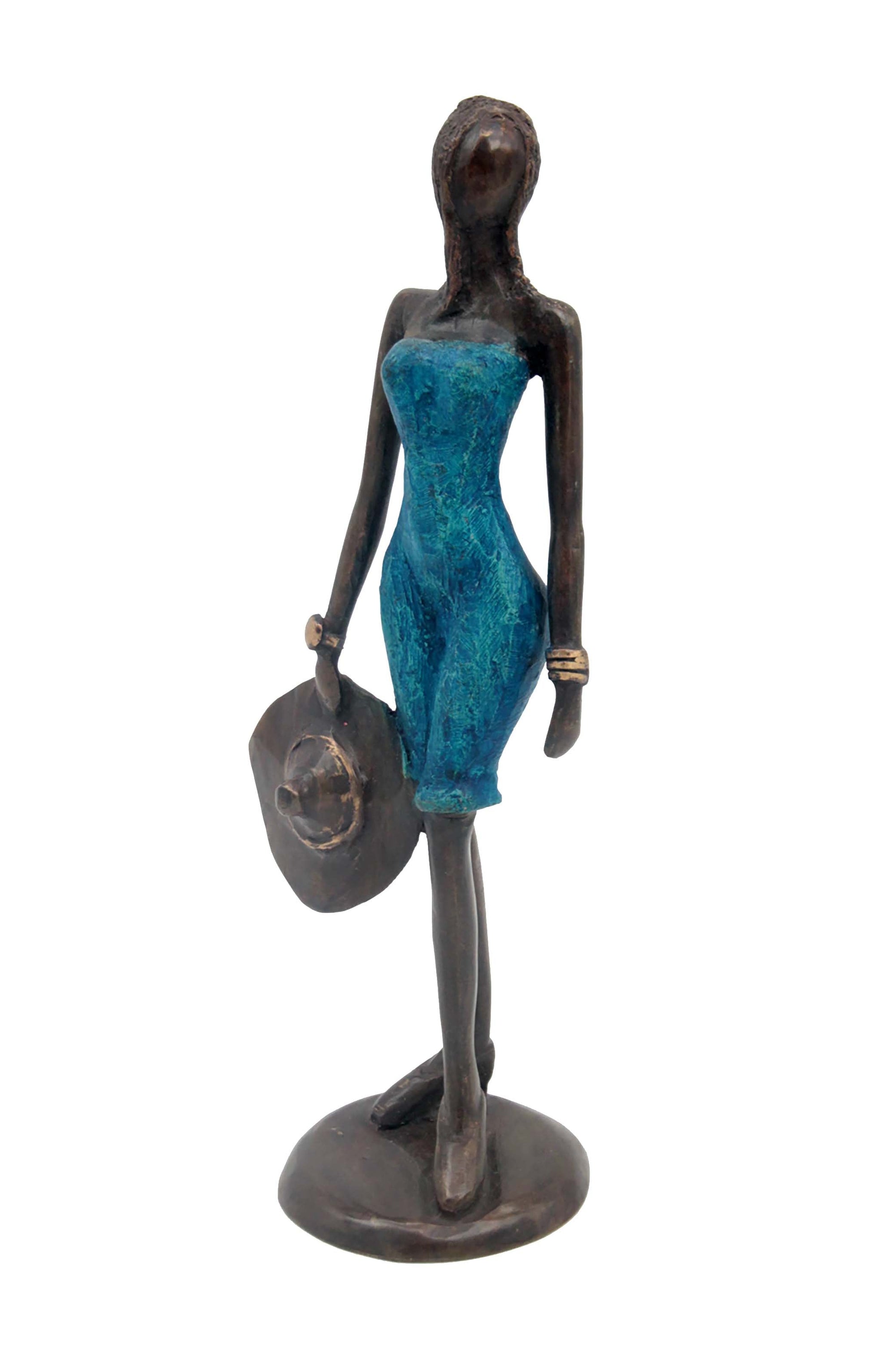 Bronze 30 cm bleu n°1 Bronzes d'Afrique