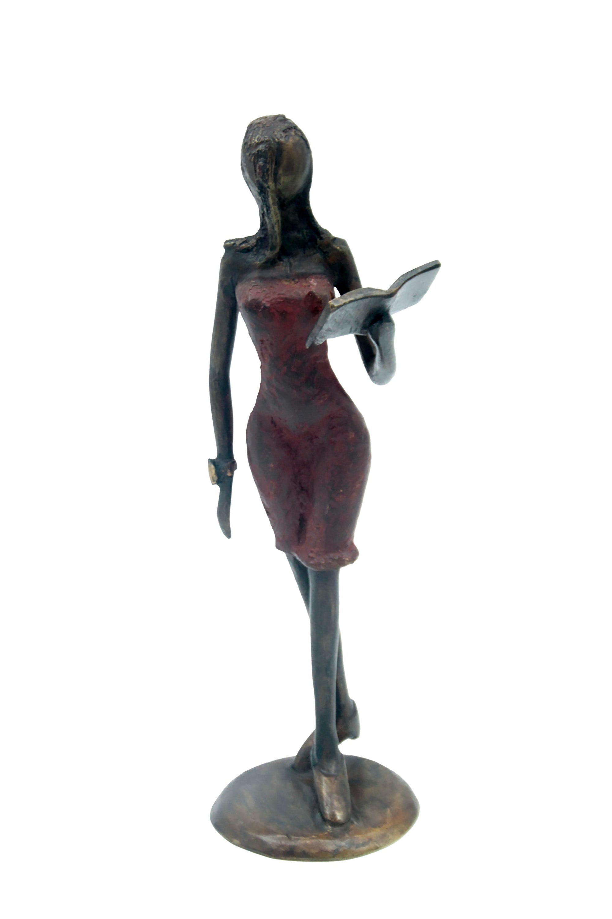 Bronze 30 cm rouge n°6 Bronzes d'Afrique