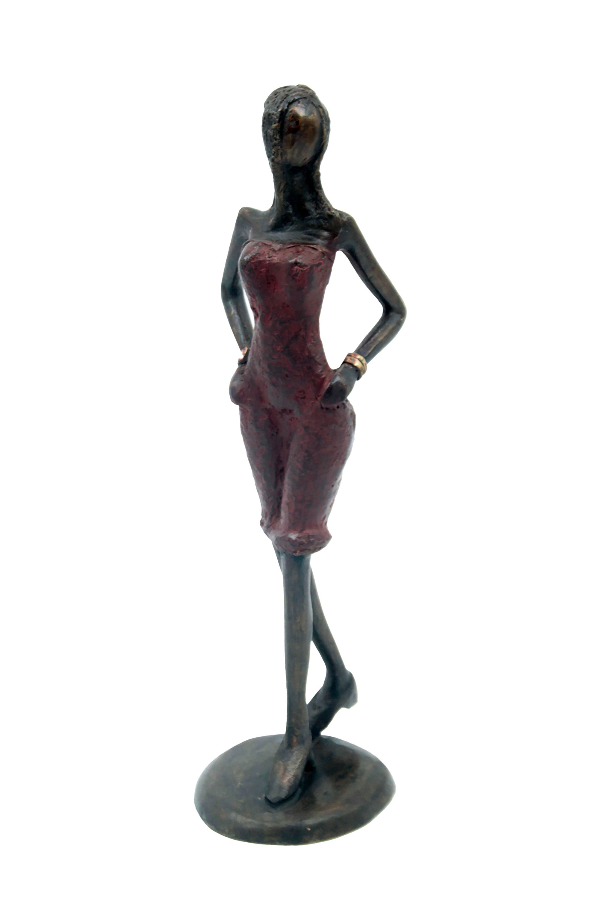 Bronze 30 cm rouge n°8 Bronzes d'Afrique