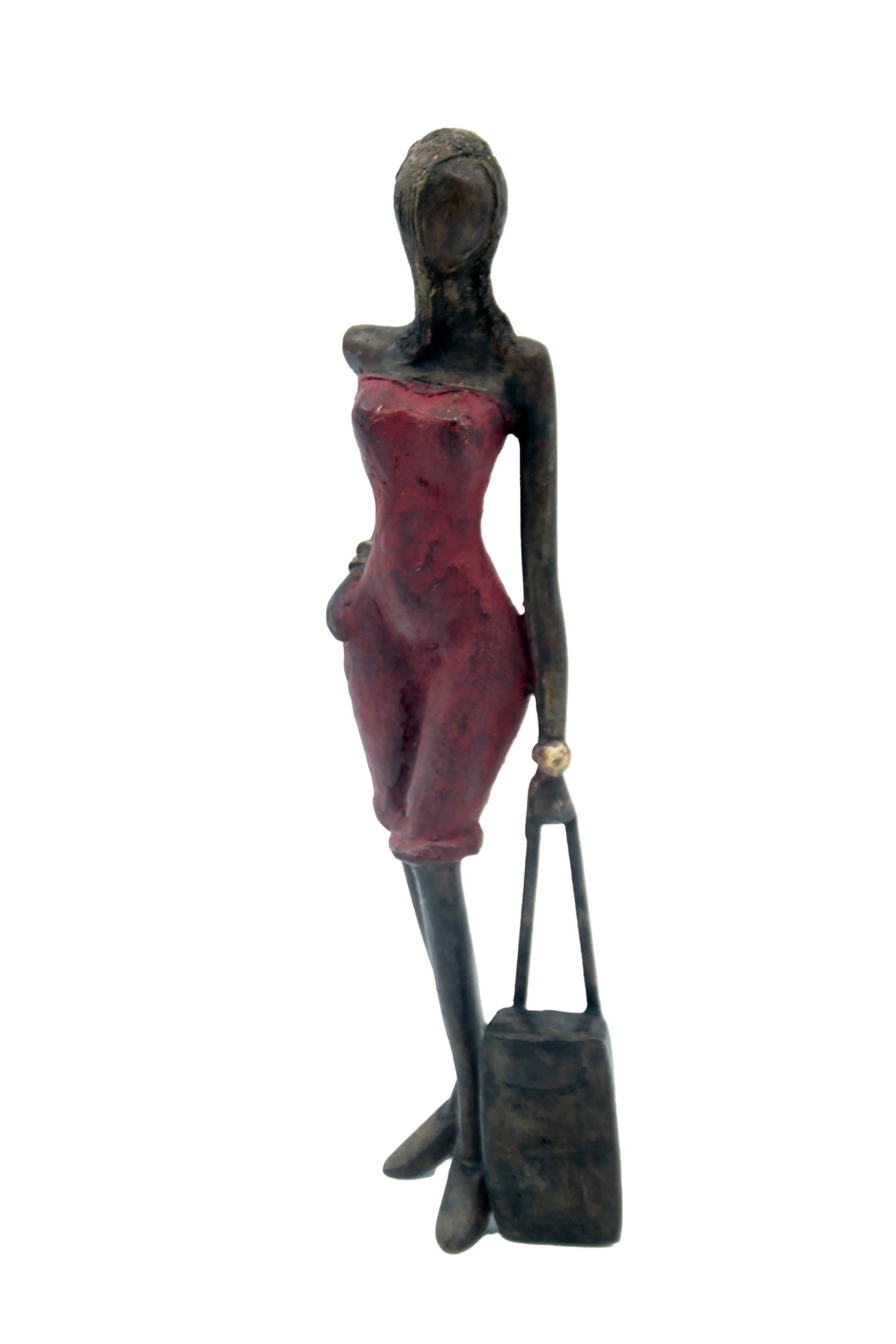 Bronze 30 cm rouge n°9 Bronzes d'Afrique