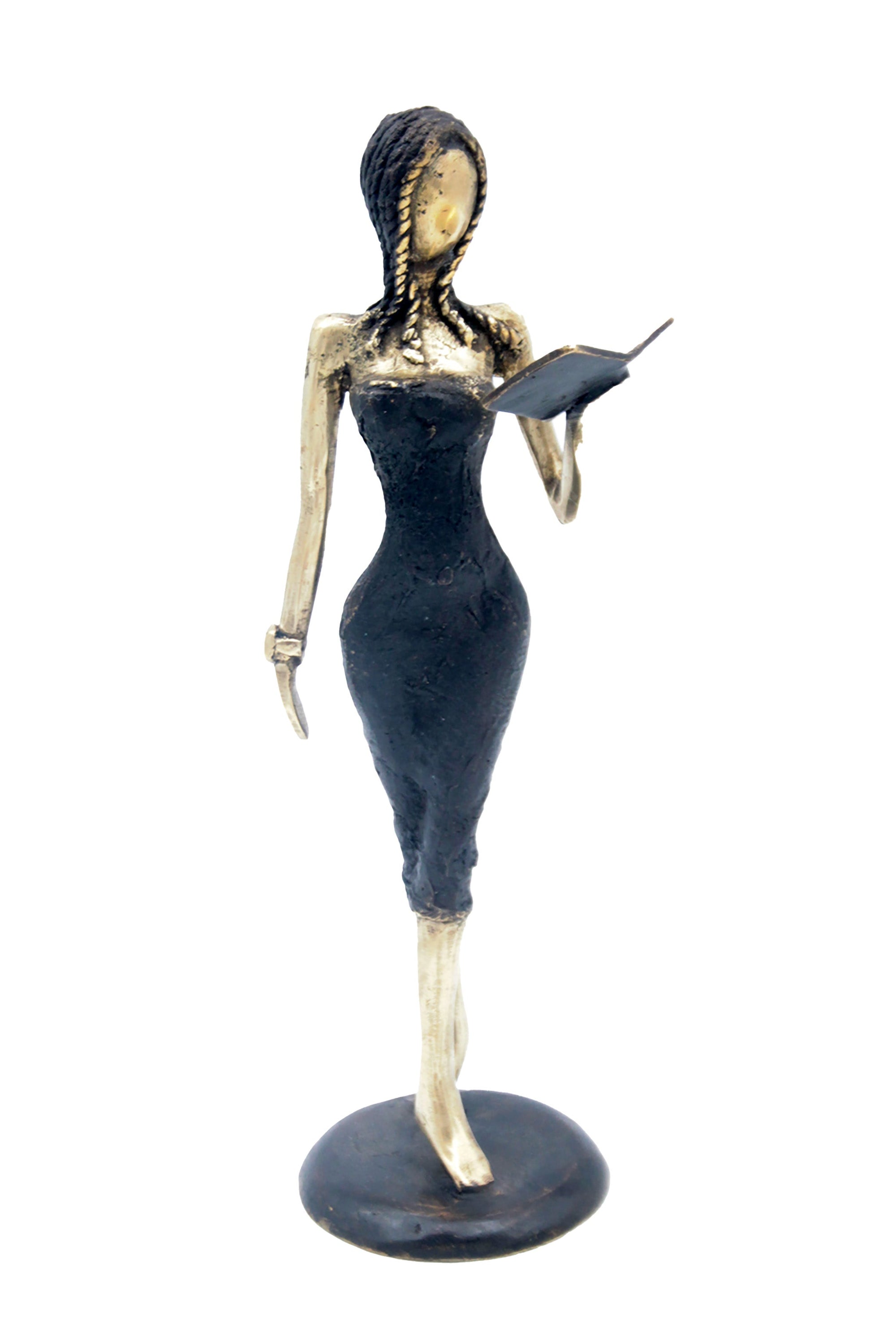 Bronze 30 cm noir et doré n°3 Bronzes d'Afrique