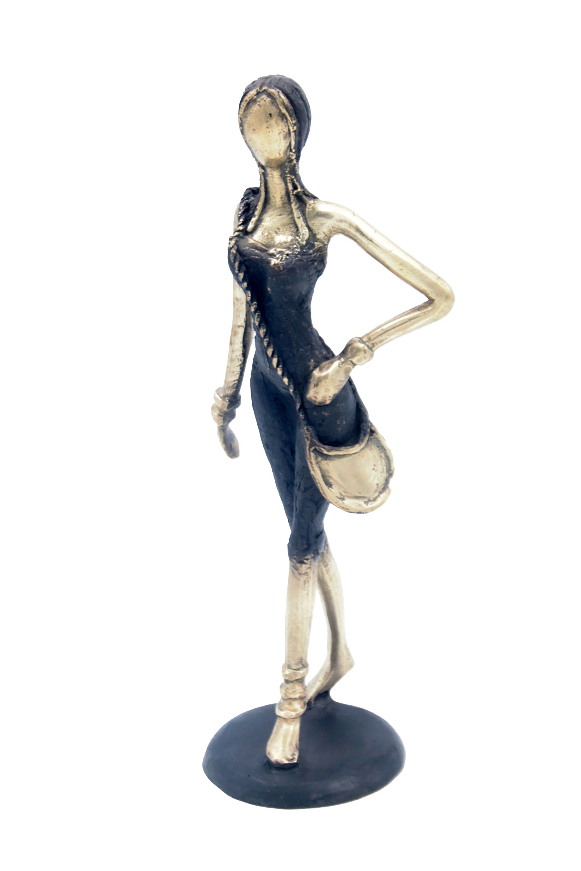 Bronze 30 cm noir et doré n°5 Bronzes d'Afrique