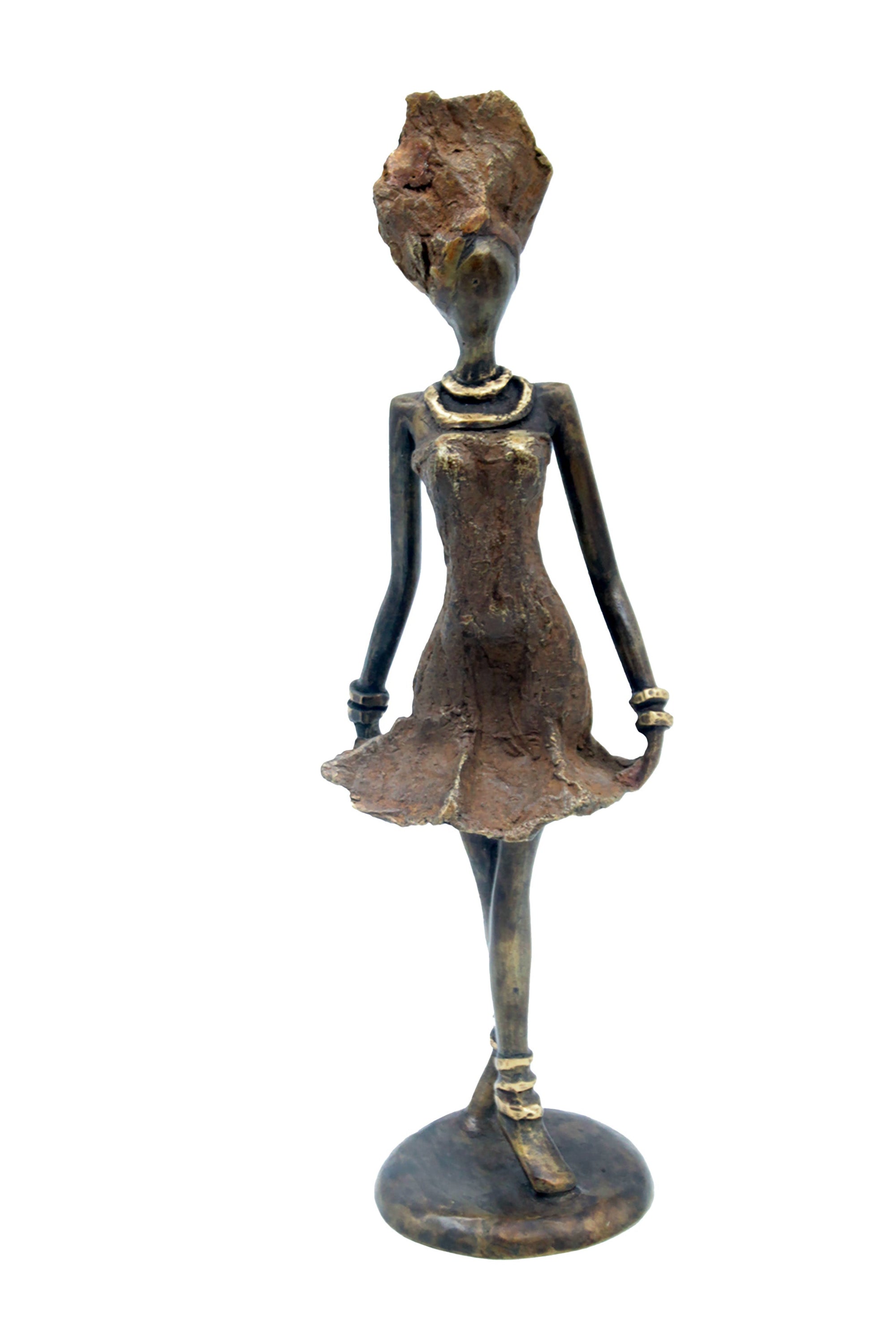 Bronze 30 cm marron n°6 Bronzes d'Afrique
