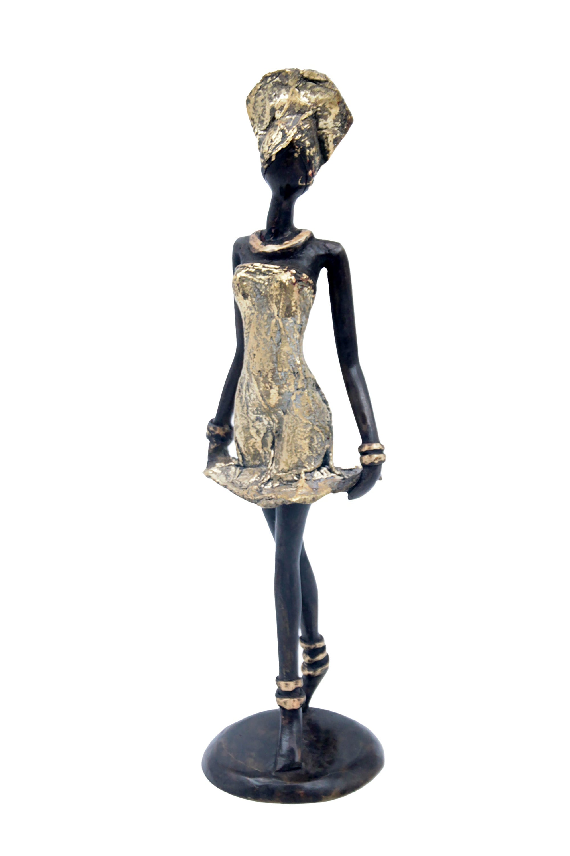 Bronze 30 cm doré n°8 Bronzes d'Afrique