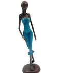 Bronze 40 cm bleu n°2 Bronzes d'Afrique