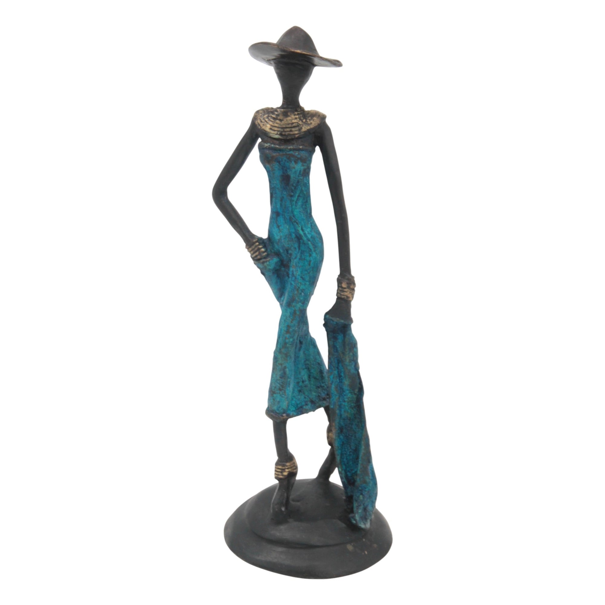 Bronze 20 cm bleu n°2