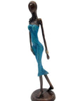 Bronze 40 cm bleu n°2 Bronzes d'Afrique