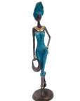 Bronze 40 cm bleu n°3 Bronzes d'Afrique