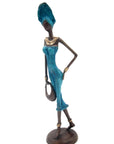 Bronze 40 cm bleu n°3 Bronzes d'Afrique