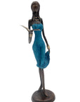 Bronze 40 cm bleu n°6 Bronzes d'Afrique