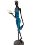Bronze 40 cm bleu n°6 Bronzes d'Afrique
