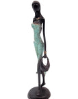 Bronze 40 cm turquoise n°1 Bronzes d'Afrique