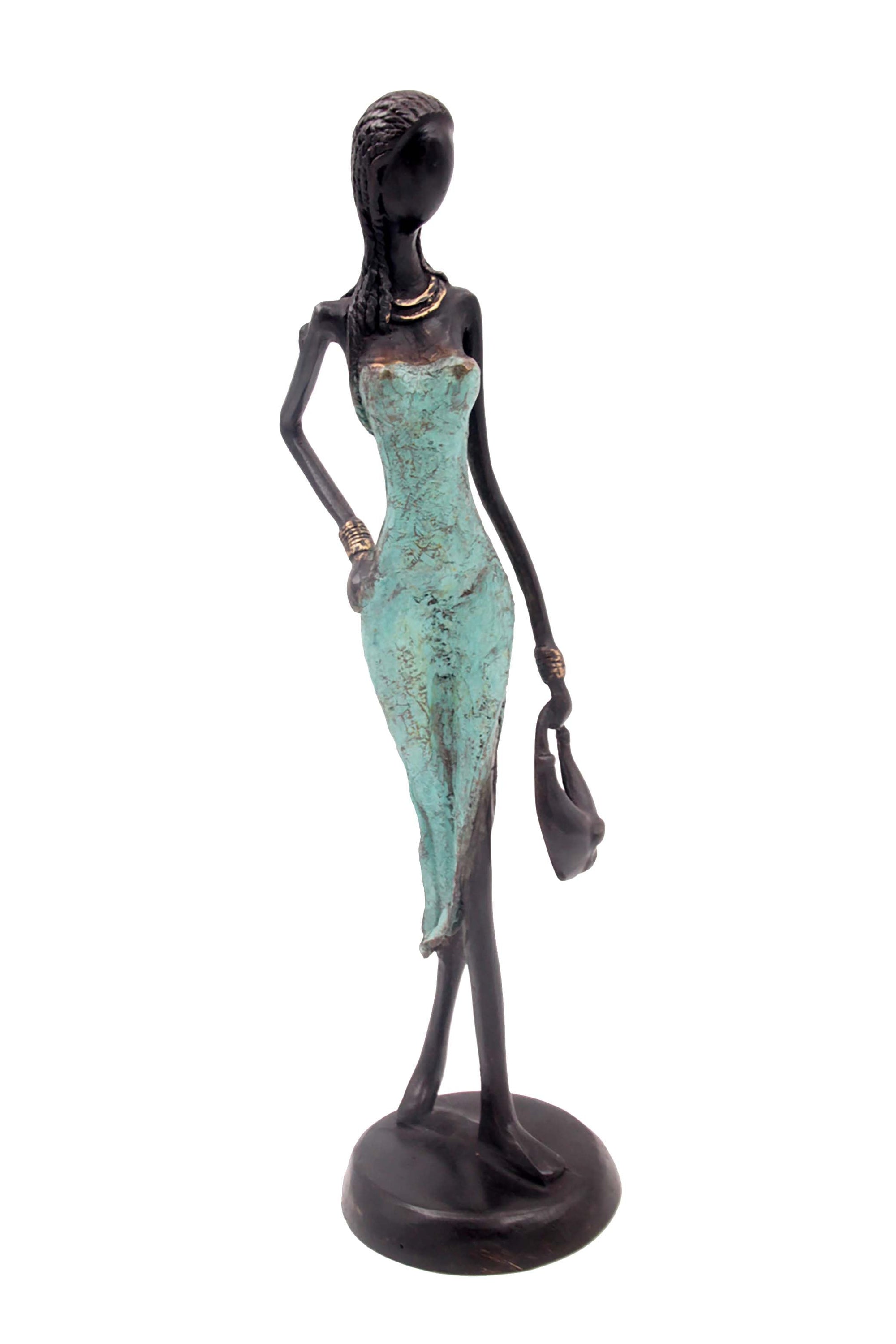 Bronze 40 cm turquoise n°1 Bronzes d'Afrique