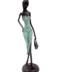 Bronze 40 cm turquoise n°1 Bronzes d'Afrique
