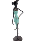 Bronze 40 cm turquoise n°2 Bronzes d'Afrique