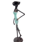 Bronze 40 cm turquoise n°2 Bronzes d'Afrique